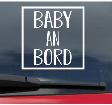 Baby on Board Aufkleber Einfarbiges minimalistisches zeichen - TenStickers