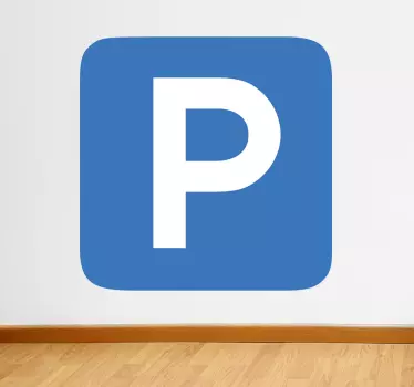 Sticker teken parking parkeerzone - TenStickers