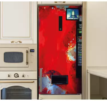 Red modern vending machine  fridge decal - TenStickers