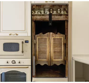 Kühlschrank Aufkleber Weit westlicher salontür - TenStickers