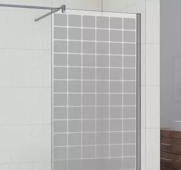 単色同じサイズの正方形のシャワースクリーンデカール - TENSTICKERS