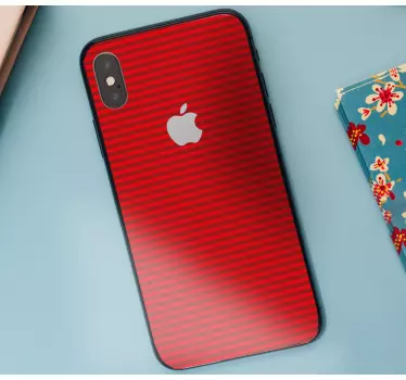 Sticker iPhone Color rojo con rayas - TenVinilo