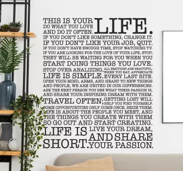 Lessons of Life Wall Sticker - TenStickers