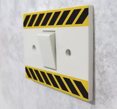 Caution Line Switch Sticker - TenStickers