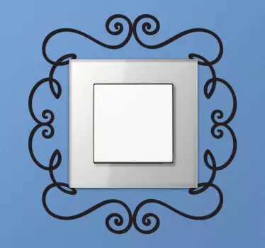 Sticker decorativo moldura ornamental interruptor - TenStickers
