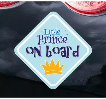 Little prince on board baby on board sticker - TenStickers