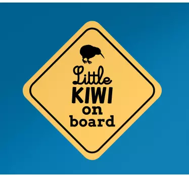 Sticker Bébé à Bord Petit kiwi à bord - TenStickers