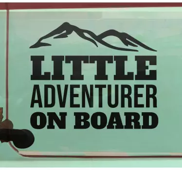 Little adventurer on board baby on board decal - TenStickers