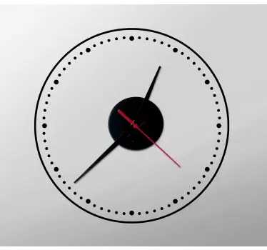 Amazingly simple black designed clock sticker - TenStickers
