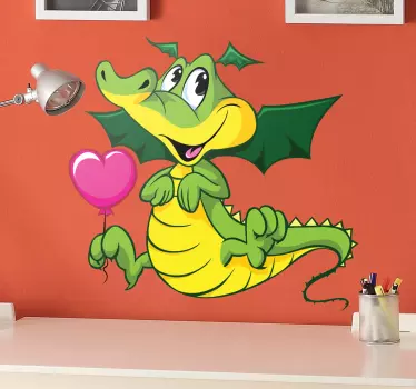 Sticker enfant dragon amoureux - TenStickers