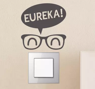 Vinil decorativo interruptor luz eureka - TenStickers
