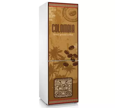 Sticker frigo café colombien - TenStickers