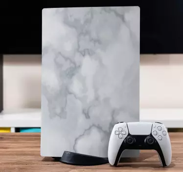 Valkoinen marmori rakenne PS5 skin - Tenstickers