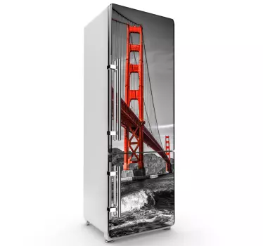 Sticker koelkast Golden Gate - TenStickers