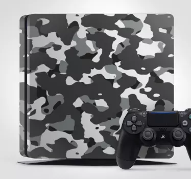 Vinilo PS4 Patrón de camuflaje gris - TenVinilo