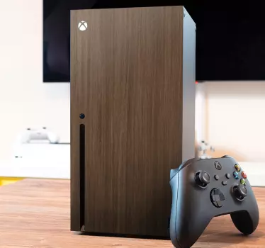 Pegatina Xbox Textura de madera oscura - TenVinilo