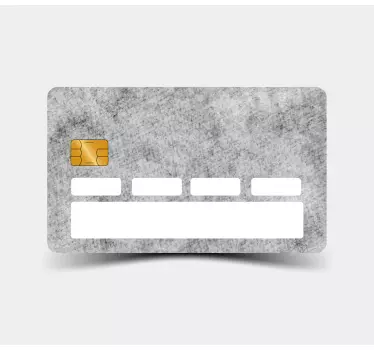 Grunge grey stone texture  credit card sticker - TenStickers