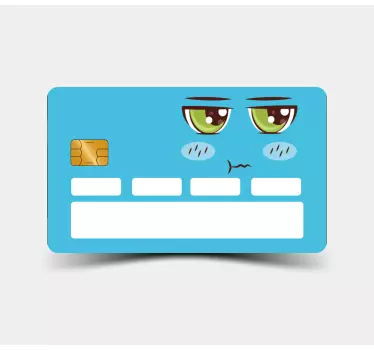 Vtipný design kreslených očí obtisk kreditní karty - TenStickers