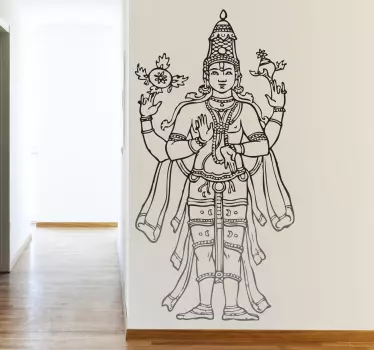 Vishnu Hindu God Wall Sticker - TenStickers