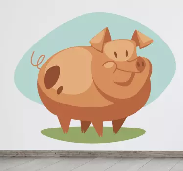 Kids Porky Pig Wall Sticker - TenStickers