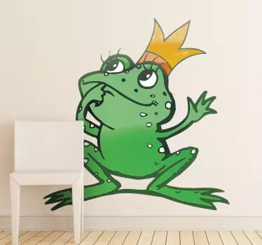 Kids Queen Frog Wall Sticker - TenStickers