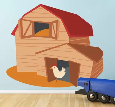 Vaikų vištų tvarto sienos animuotasis paveiksliukas - „Tenstickers“