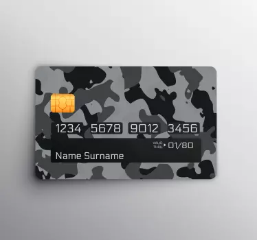Sticker Carte de Crédit Conception de camouflage gris - TenStickers
