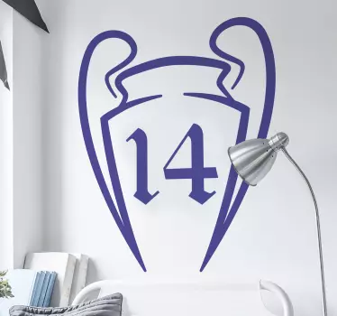 Sticker Real Madrid 10 bekers - TenStickers