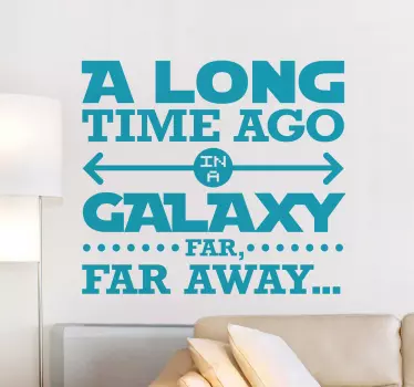In a Galaxy Far Away Star Wars tekst Sticker - TenStickers