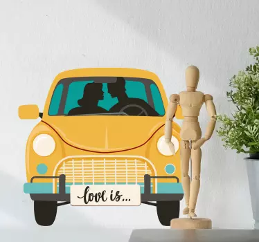 Young Love Car Wall Sticker - TenStickers