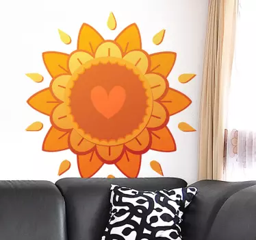 Hindu Love Flower Wall Sticker - TenStickers
