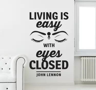 Sticker John Lennon Living is easy - TenStickers