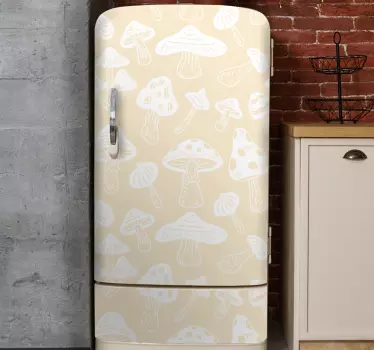 Kühlschrank Aufkleber Beige pilze designs - TenStickers