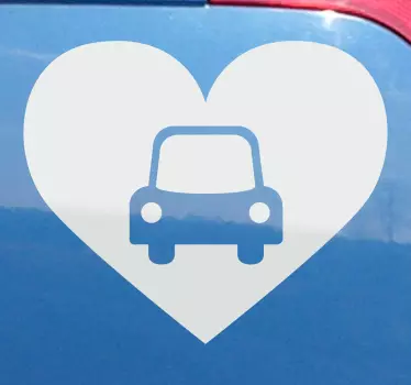 Romantic Heart Car Sticker - TenStickers