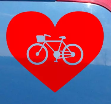 Fahrrad Liebe Aufkleber Herz - TenStickers