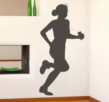 Naklejka dekoracyjna biegacz z muzyką - TenStickers