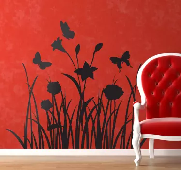 Country Daffodil Silhouette Wall Decal - TenStickers