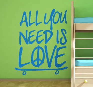 All You Need Is Love Wall Sticker - TenStickers