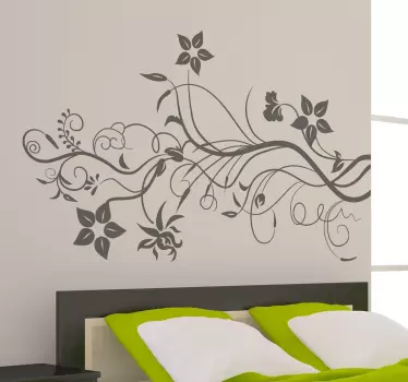 Ivy Floral Wall Decal - TenStickers