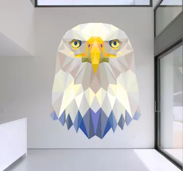Geometric Imperial Eagle Head Decal - TenStickers