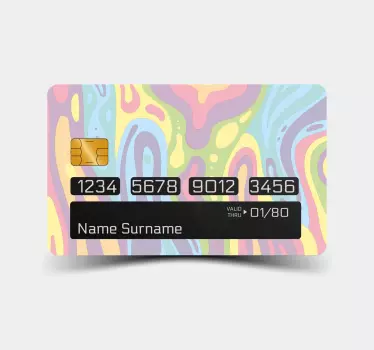 Colourful lava lamp effect credit card decal - TenStickers