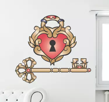 Lock of Love Wall Sticker - TenStickers
