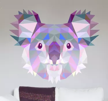 Vinilo decorativo koala geométrico - TenVinilo