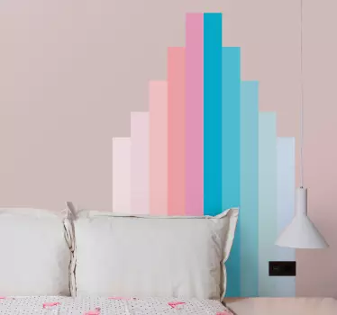 Culori pastelate nuanțe bloc de culoare decalcomanie de perete - TenStickers
