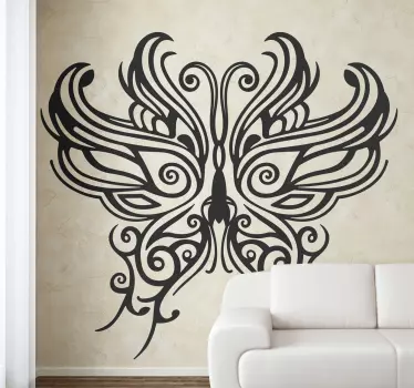 Tribal Butterfly Mask Decal - TenStickers