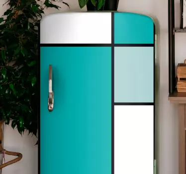 Yeşil kare renk blokları buzdolabı çıkartması - TenStickers