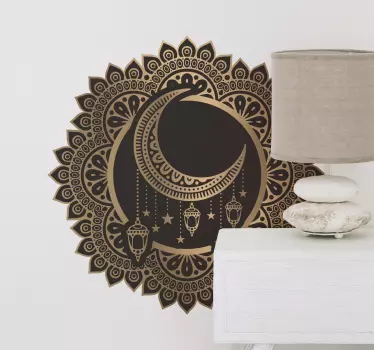 Ramadan Kareem mandala door sticker - TenStickers