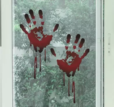 Bloody traces halloween sticker - TenStickers