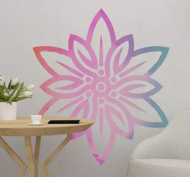 Colorful Edelweiss flower wall sticker - TenStickers