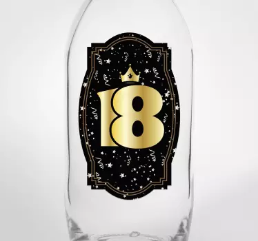 Sticker 18e anniversaire de la vodka - TenStickers